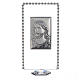 Rectangular picture with image of Christ and rhinestones 12x6cm s1