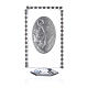 Confirmation favour, oval with rhinestones 8x4.5cm s2