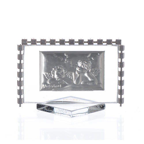 Cuadro rectangular Ángeles con Cristales Strass 5,5x3,5 cm 2