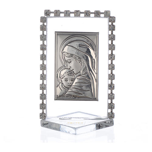 Regalo Nacimiento Cuadro Maternidad con Cristales Strass 5,5x3,5 cm 1