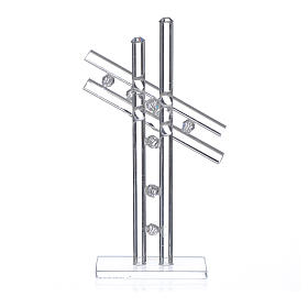 Dicas de Presentes e Lembrancinhas: Cruz vidro Murano branco h 12 cm Dicas de Presentes e Lembrancinhas: Cruz vidro Murano branco h 12 cm