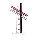 Krzyż szkło Murano fioletowe 12cm s2