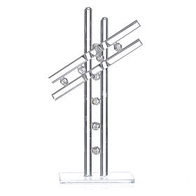 Dicas de Presentes e Lembrancinhas: Cruz vidro Murano branco h 16 cm Dicas de Presentes e Lembrancinhas: Cruz vidro Murano branco h 16 cm