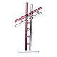 Krzyż szkło Murano fioletowe 16cm s3