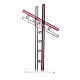 Krzyż szkło Murano fioletowe 16cm s4