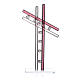 Krzyż szkło Murano fioletowe 16cm s2