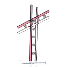 Dicas de Presentes e Lembrancinhas: Cruz vidro Murano roxo h 16 cm Dicas de Presentes e Lembrancinhas: Cruz vidro Murano roxo h 16 cm