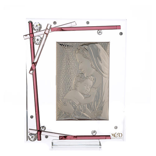 Pamiątka obrazek Macierzyństwo fioletowy 19x15 cm 1