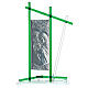 Icône Sainte Famille verre Murano vert 24x15 cm s3