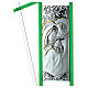 Ikona święta Rodzina szkło Murano zielone 24x15 cm s2