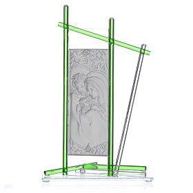 Dicas de Presentes e Lembrancinhas: Ícone Sagrada Família vidro Murano verde 24x15 cm Dicas de Presentes e Lembrancinhas: Ícone Sagrada Família vidro Murano verde 24x15 cm