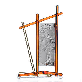 Dicas de Presentes e Lembrancinhas: Ícone Cristo com vidro Murano âmbar 24x15 cm Dicas de Presentes e Lembrancinhas: Ícone Cristo com vidro Murano âmbar 24x15 cm