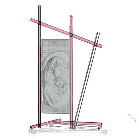 Ikona Narodziny szkło Murano fioletowe 24x15 cm