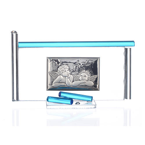 Icon Angels silver and Murano Glass, Aquamarine 13x8cm 1