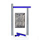 Ikona Bierzmowanie srebro i szkło Murano niebieskie 13x8 cm s1