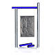 Ikona Bierzmowanie srebro i szkło Murano niebieskie 13x8 cm s2