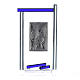 Regalo S.Familia plata Vidrio Murano Azul 13x8 cm s2