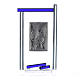 Pamiątka święta Rodzina srebro i szkło Murano niebieskie 13x8 cm s4