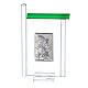 Cadre Ste Famille arg. et verre Murano vert h 9 cm s1