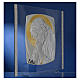 Quadro Cristo Argento e strass 32x32 cm s7
