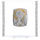 Bild aus Silber-Laminat und Strass Christus, 17,5x17,5 cm s2