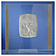 Bild aus Silber-Laminat und Strass Christus, 17,5x17,5 cm s5