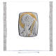 Favour with image of Christ in silver and rhinestones 17.5x17.5cm s5