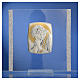 Cadre Christ Argent et strass 17,5x17,5 cm s6