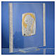 Cadre Christ Argent et strass 17,5x17,5 cm s3
