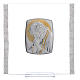 Quadro Cristo Argento e strass 17,5x17,5 cm s1