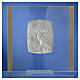 Obrazek Chrystus srebro i brokat 17,5x17,5cm s8
