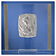 Quadro Batismo prata e strass maternidade 17,5x17,5 cm s5