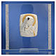Christening favour with maternity image in silver and rhinestones 17.5x17.5cm s2