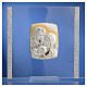 Obraz święta Rodzina srebro i brokat 17,5x17,5cm s6