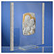 Obraz święta Rodzina srebro i brokat 17,5x17,5cm s3