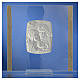 Obraz święta Rodzina srebro i brokat 17,5x17,5cm s4