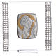 Favour with image of Christ in silver and rhinestones 7x7cm s5