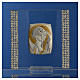 Favour with image of Christ in silver and rhinestones 7x7cm s6