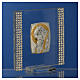 Favour with image of Christ in silver and rhinestones 7x7cm s7