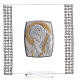 Favour with image of Christ in silver and rhinestones 7x7cm s1