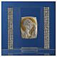 Favour with image of Christ in silver and rhinestones 7x7cm s2