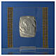 Bild als Geburtsgeschenk aus Silber-Laminat mit Strass, 7x7 cm s7
