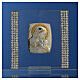 Bild als Geburtsgeschenk aus Silber-Laminat mit Strass, 7x7 cm s1