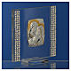 Wedding favour with Holy Family in silver and rhinestones 7x7cm s3