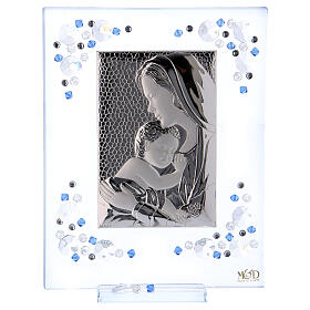 Bild zur Mutterschaft in blau mit strass-Steinen, 19x16 cm