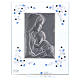 Cadre Maternité bleu argent et strass 19x16 cm s4