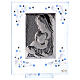 Adorno Maternidade azul prata e strass 19x16 cm s1