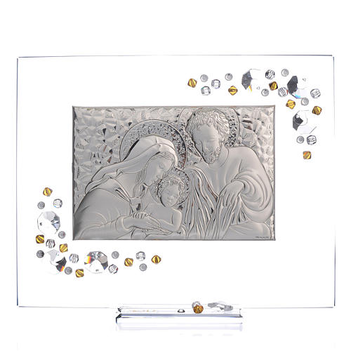 Favour, Holy Family picture with amber strass 19x16cm 1