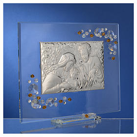 Cuadro S.Familia Swarovski ámbra 19x16 cm s3