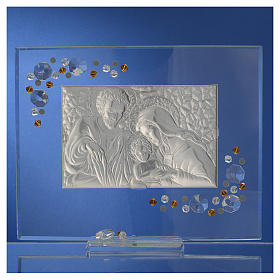 Cuadro S.Familia Swarovski ámbra 19x16 cm s4